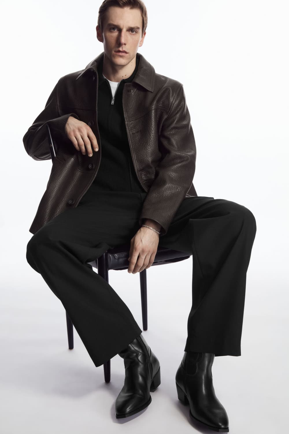 [코스] 칼라 그레인 레더 자켓 상품이미지2