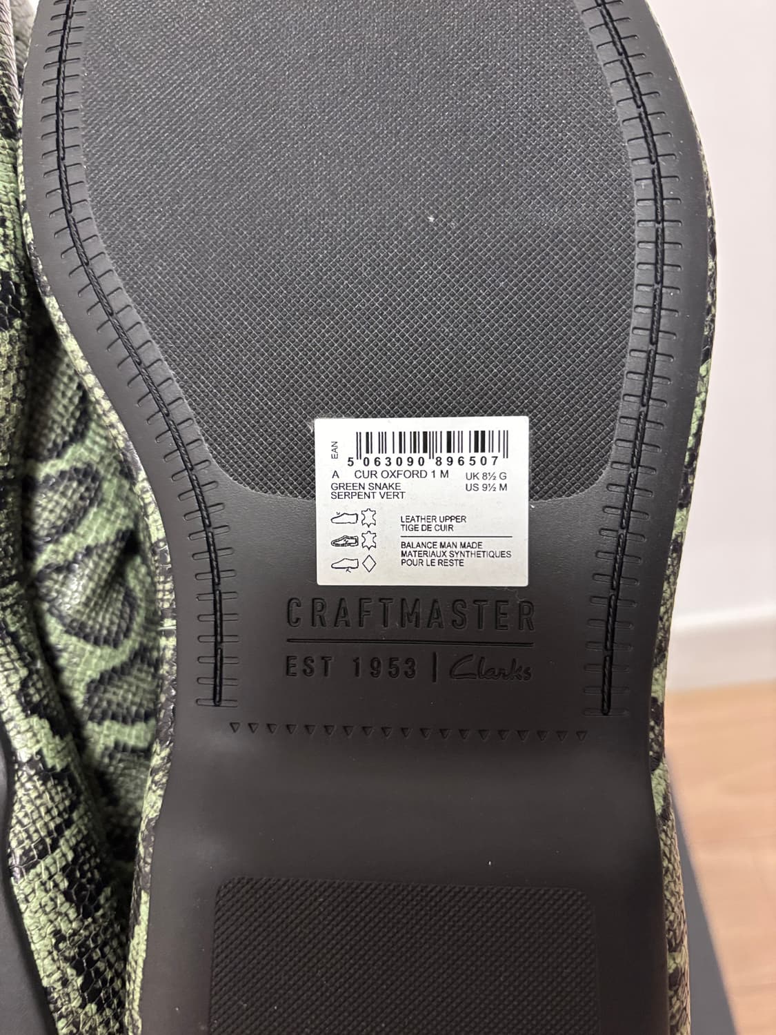 새상품) uk 8.5 (270~275) 클락스 마틴 로즈 뱀피 더비슈즈 상품이미지6