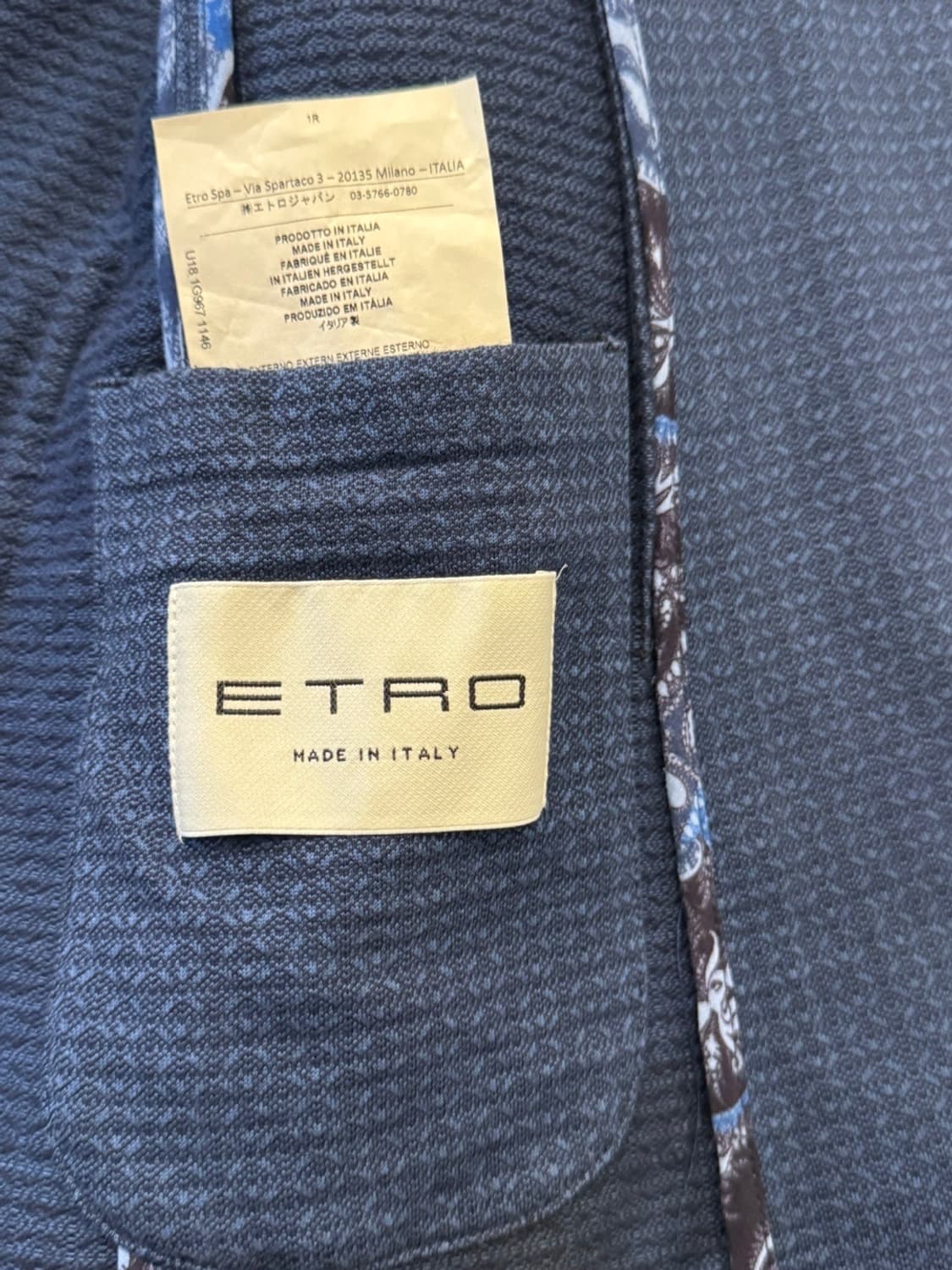 ETRO 에트로 저지패브릭 테일러드 자켓 100 상품이미지9