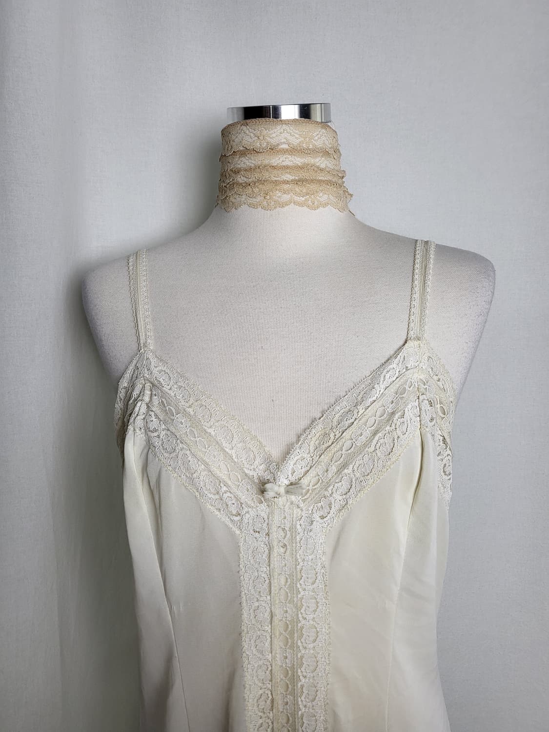 빈티지 퓨어 레이스 롱 슬립 원피스 상품이미지2