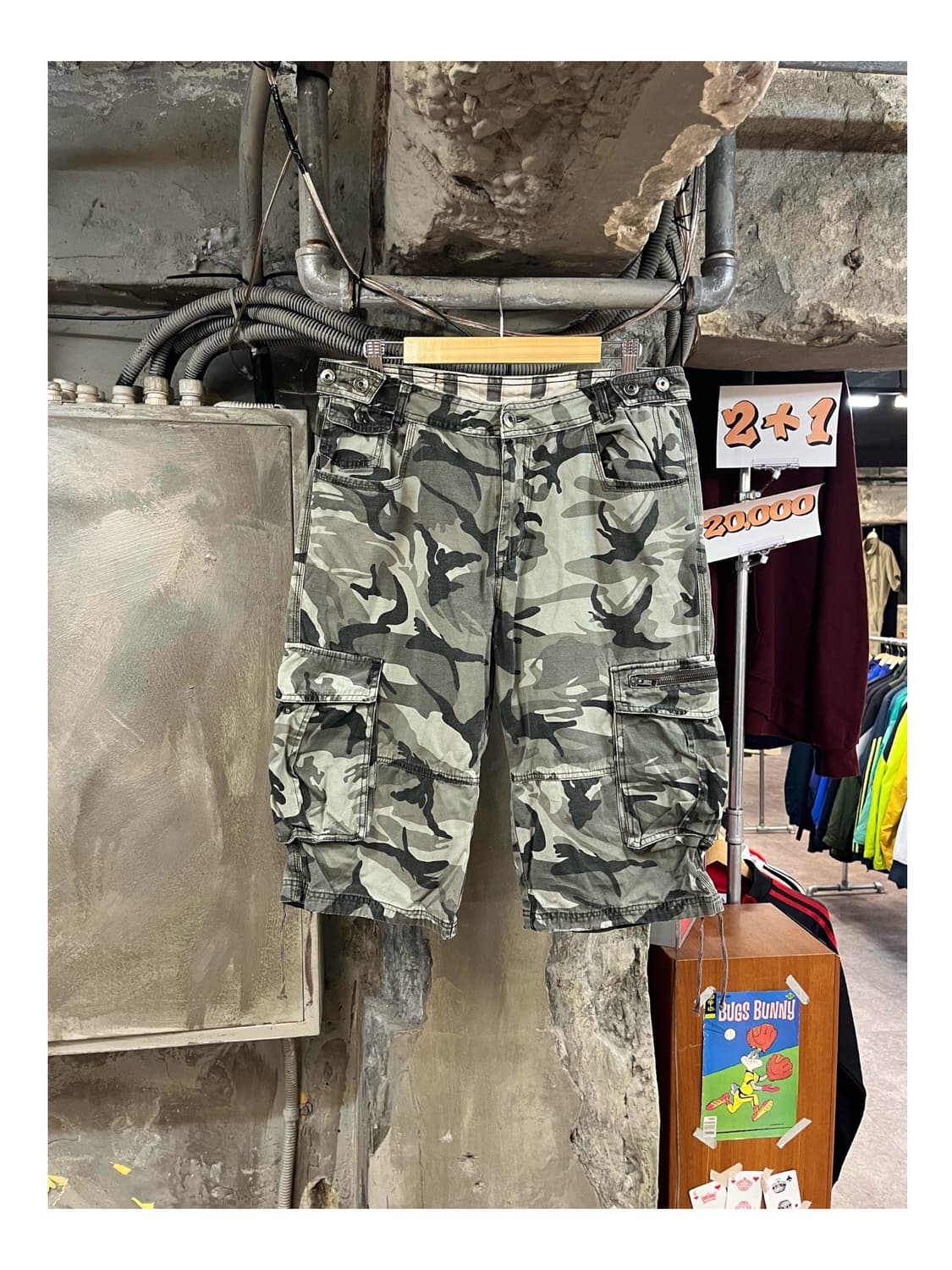 빈티지 카모 카고 하프 팬츠 36 #csz3554 상품이미지1