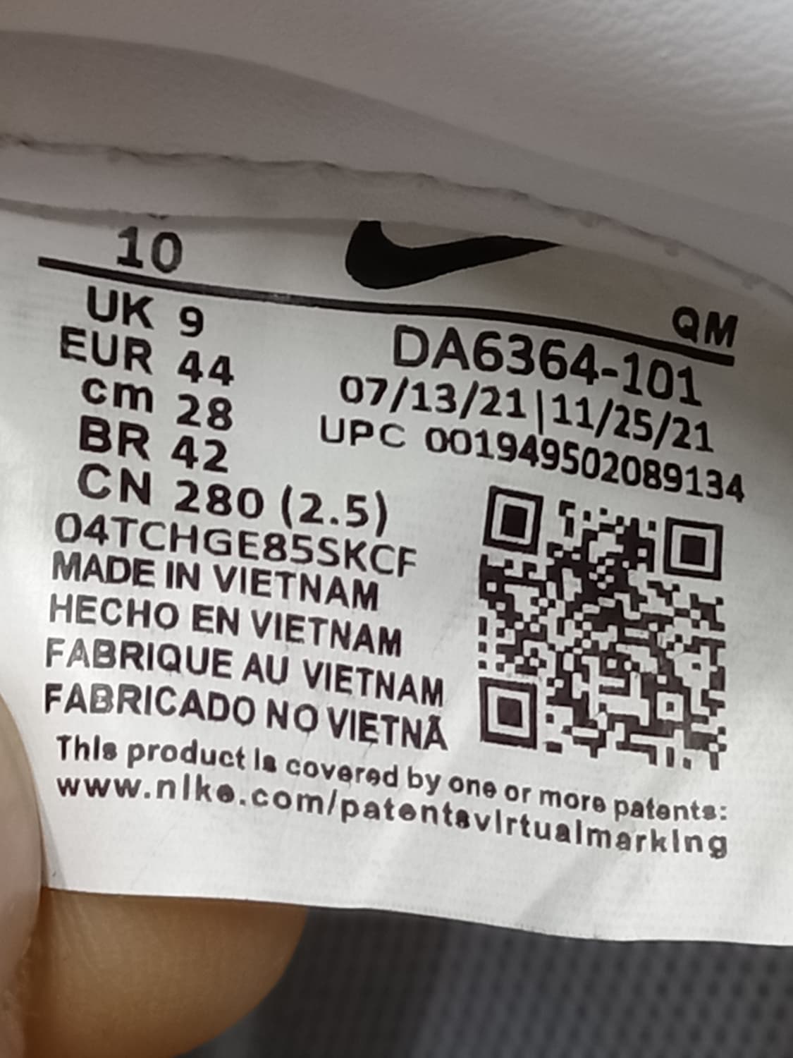 280 NIKE 블레이저 로우 화이트 상품이미지5