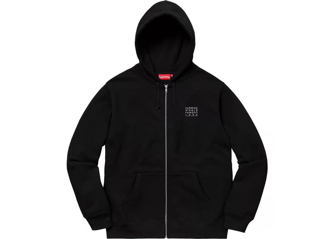 슈프림 월드페이머스 블랙 집업 후디 새상품 M 상품이미지1