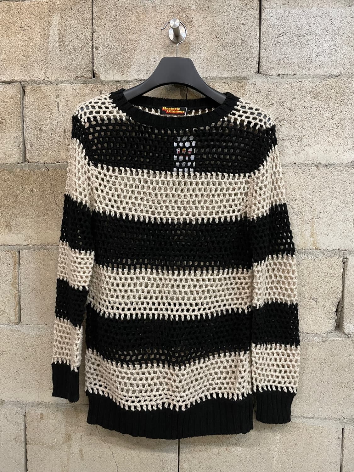 히스테릭 글래머 스트라이프 그물 니트  상품이미지1