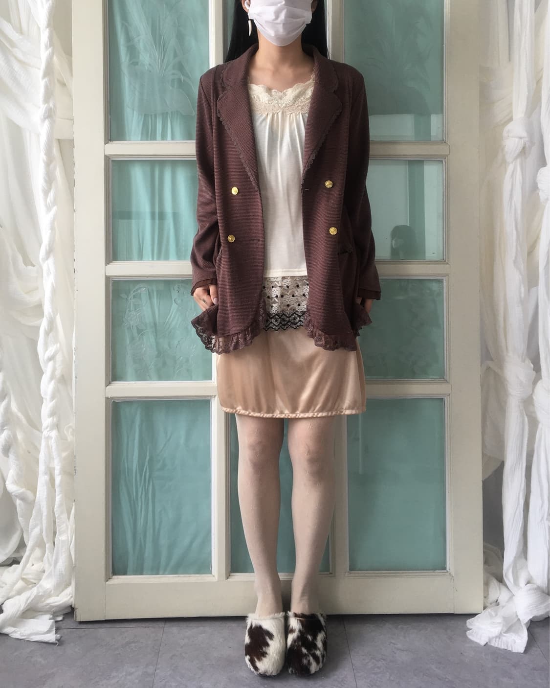 Axes femme back lace up dot pattern jack 상품이미지8