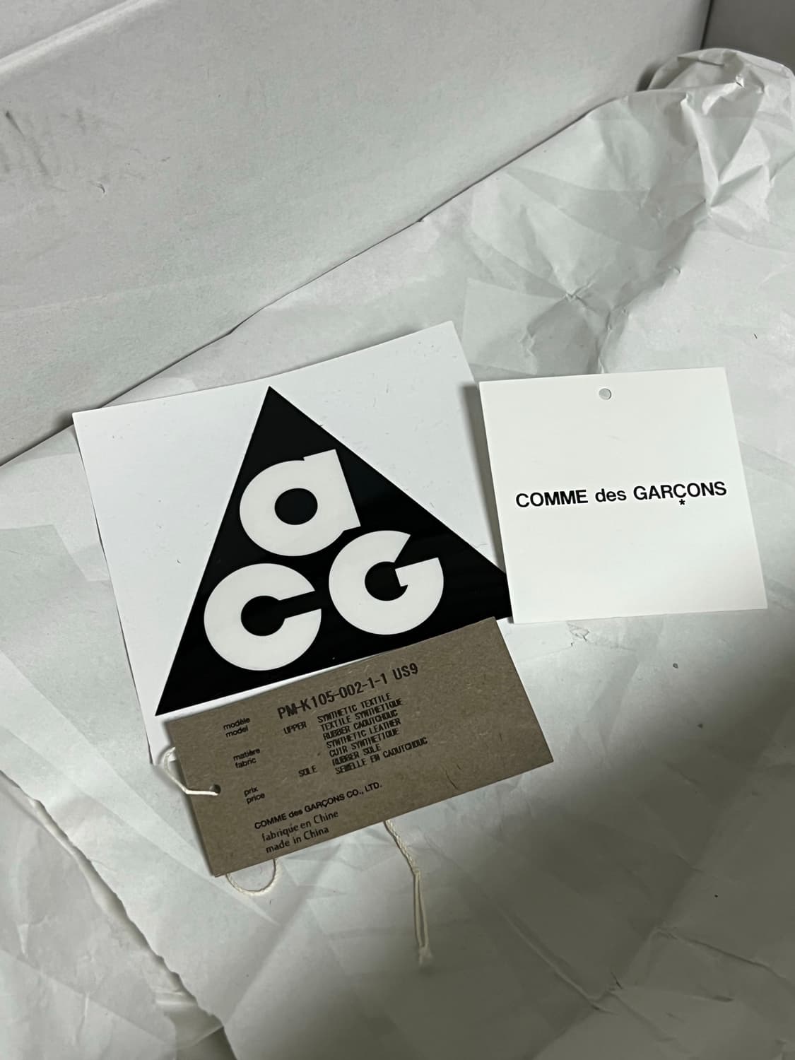 나이키 꼼데가르송 옴므 플러스 ACG 마운틴 플라이 2 로우 블랙 상품이미지10