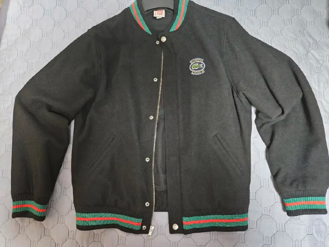 [S]슈프림 라코스테 바시티 자켓 블랙 상품이미지1