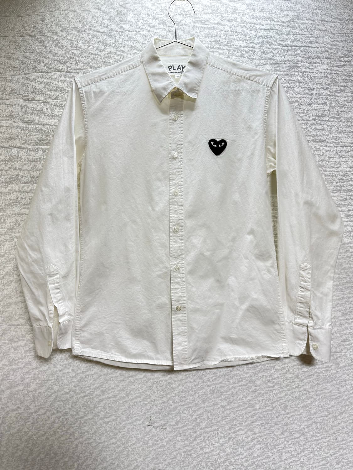 꼼데가르송 화이트 블랙와펜 셔츠 상품이미지1