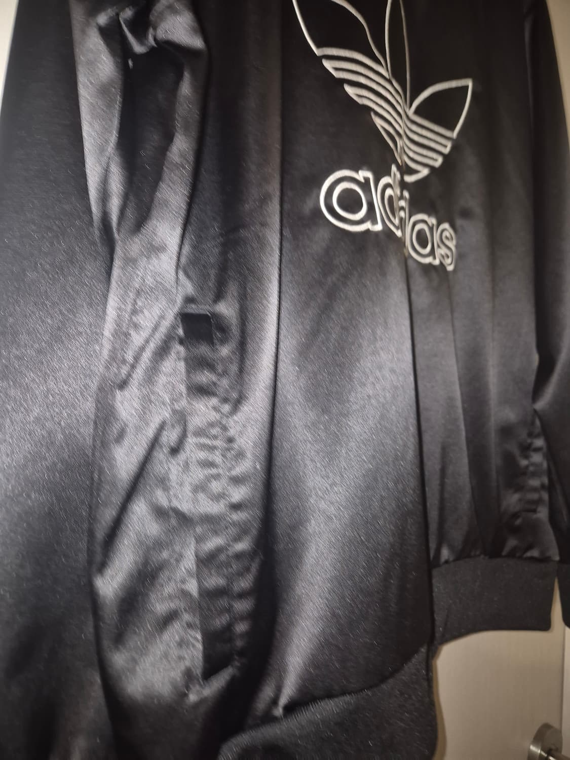 아디다스 새틴 저지 맨투맨 블랙 L 상품이미지4