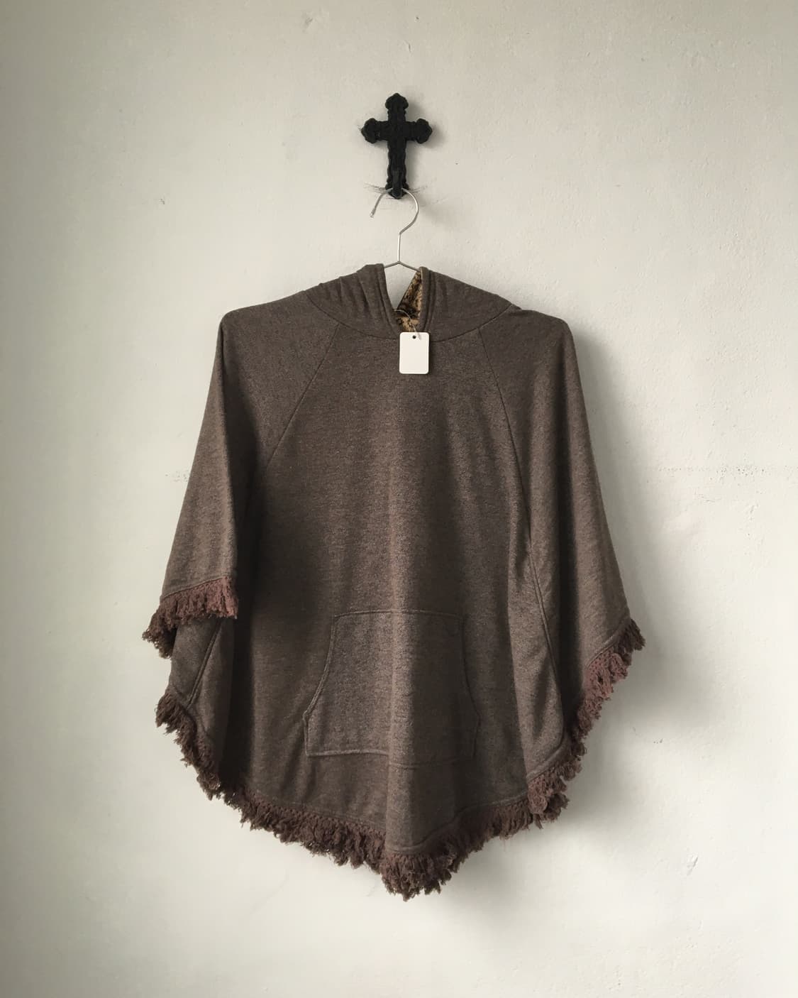 Fringe hood cape 상품이미지2