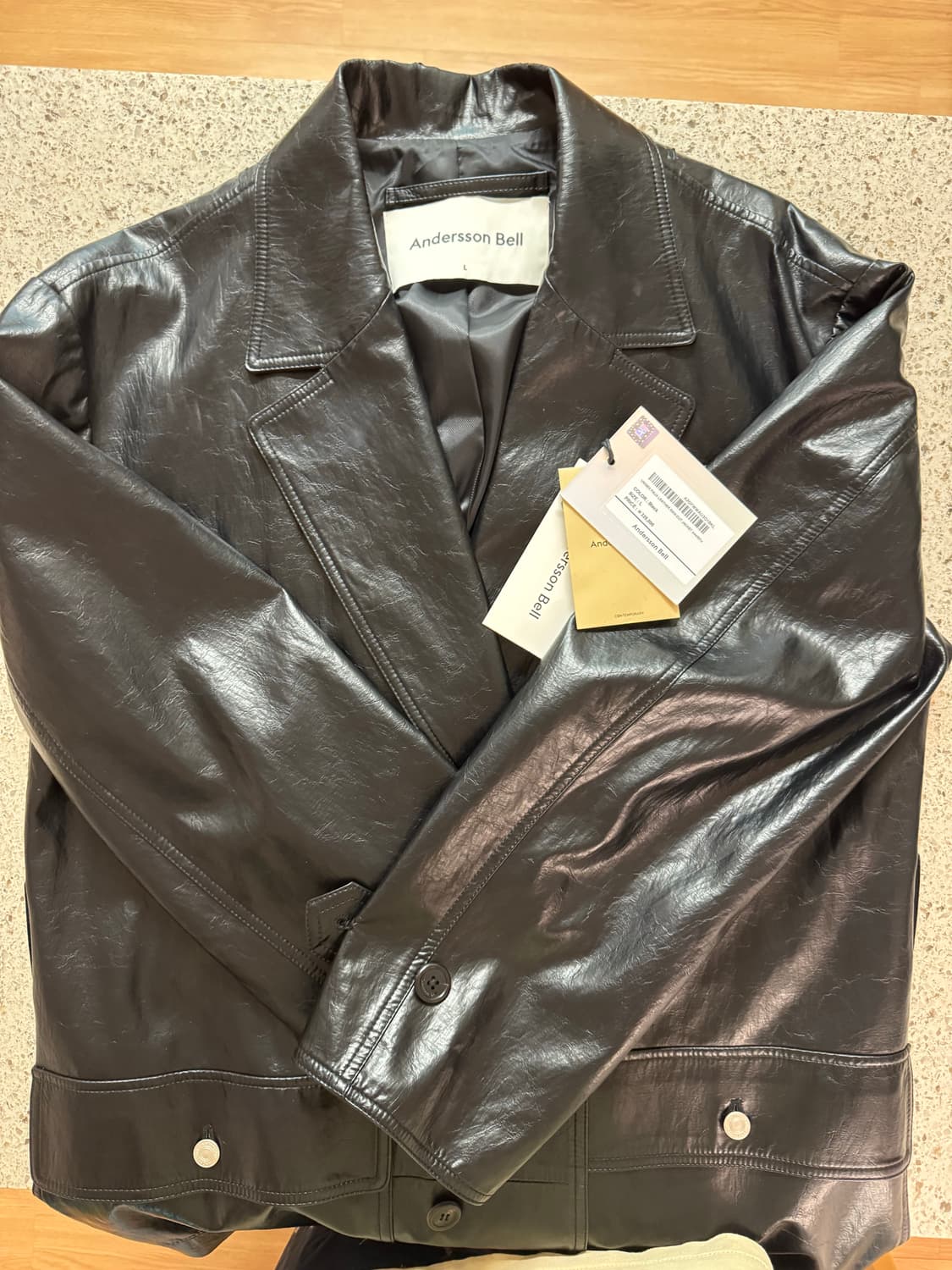 앤더슨벨 레더 로우컷 자켓 L 상품이미지3