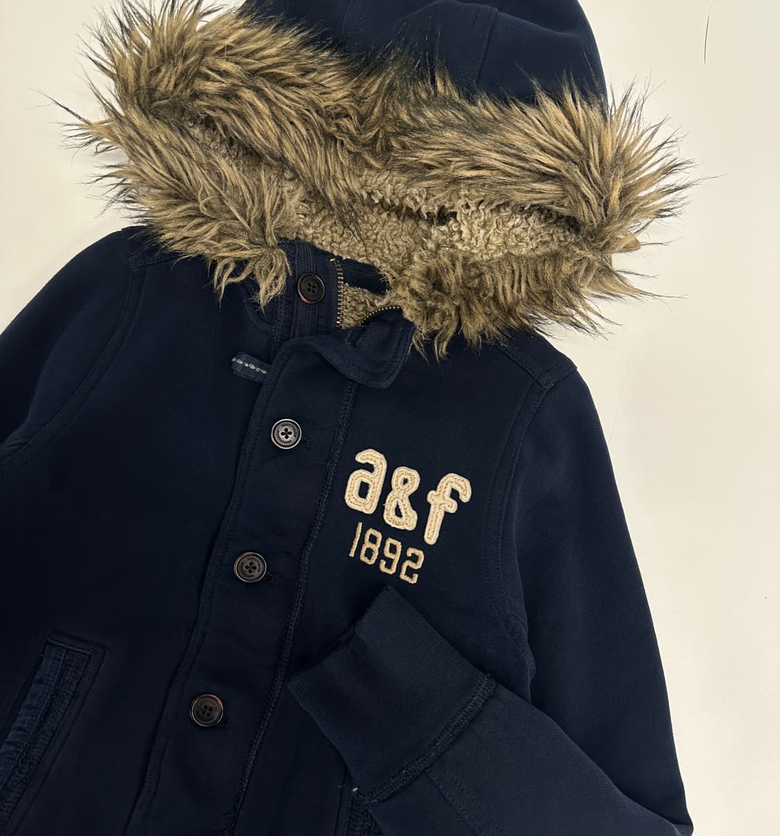 아베크롬비 네이비 울프죠 후드자켓 슬림핏 상품이미지1