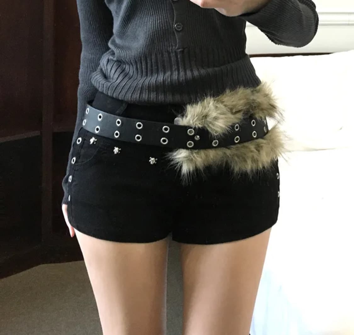 Y2k 갸루 빈티지 퍼 벨트 상품이미지2