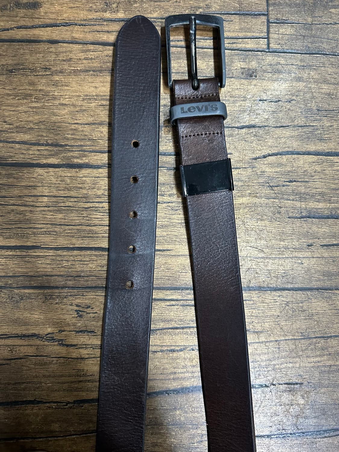 리바이스 LEVIS  브라운 소가죽 벨트 블랙 버클 상품이미지7