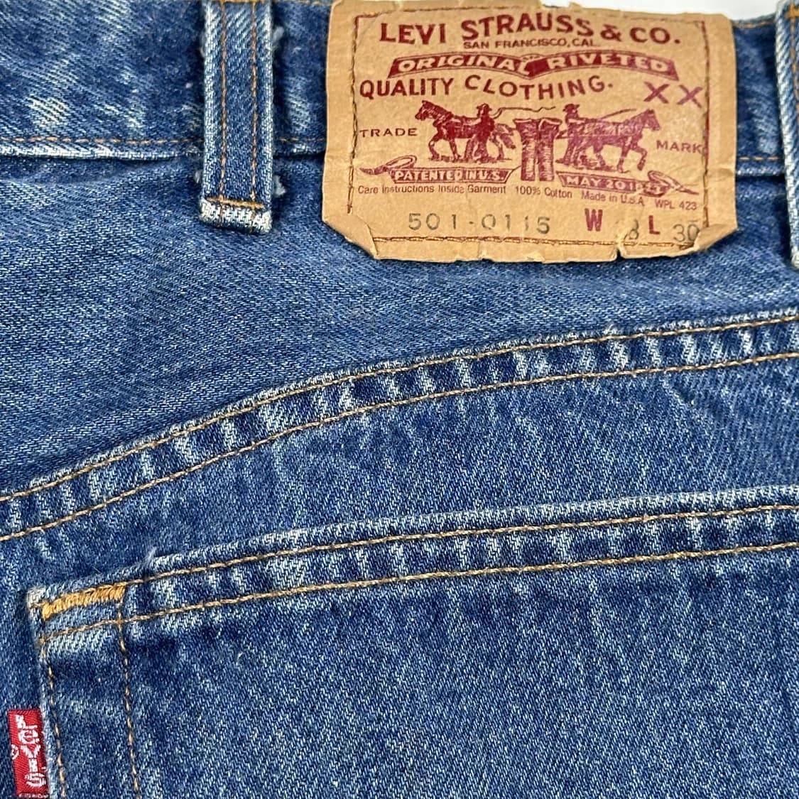 38 80s USA 리바이스 레귤러 트라우져 데님팬츠 상품이미지6