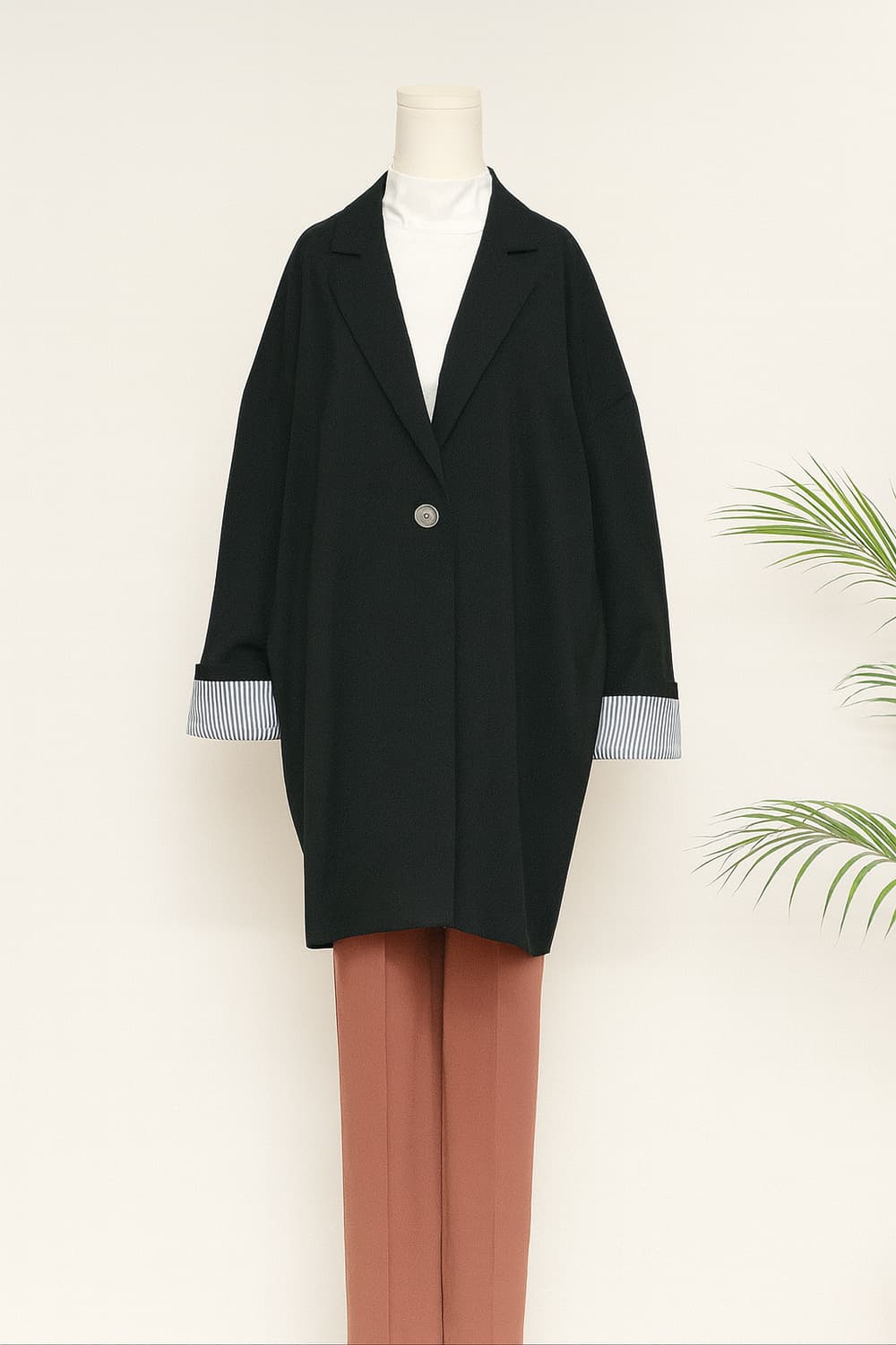 앤폴드 ENFOLD 네이비 오버핏 코트 38 상품이미지1