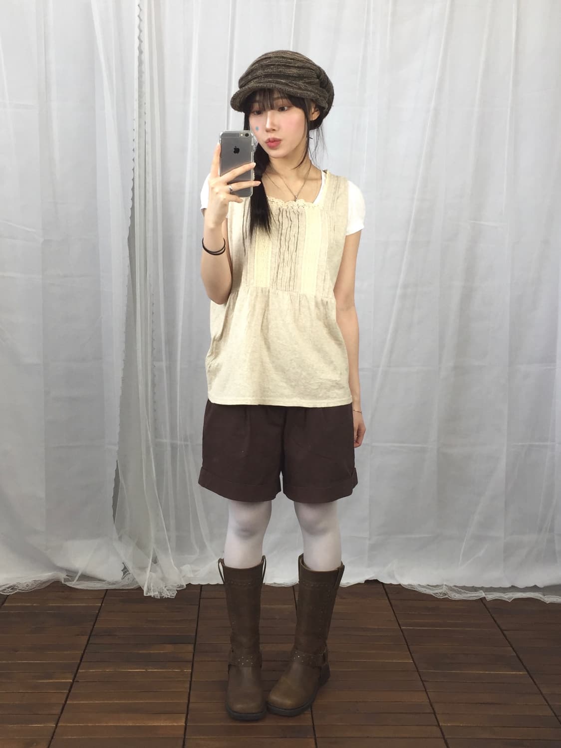 'Samansa Mos' Lace Cotton Sleeveless Top 상품이미지2