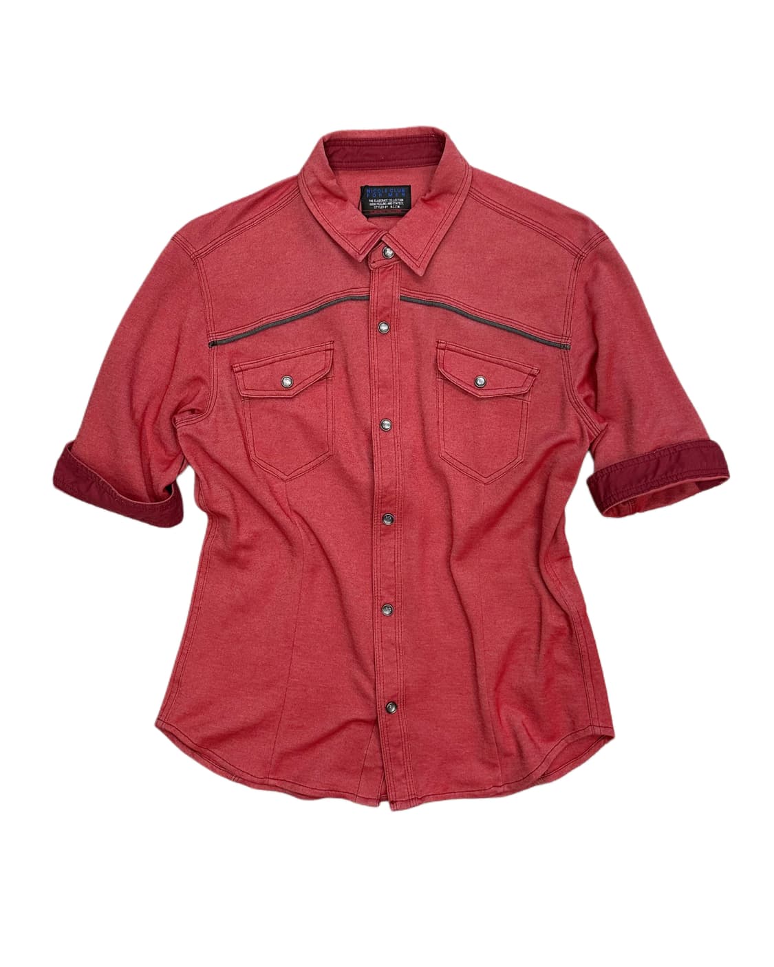 NICOLE CLUB melange red western shirt 상품이미지1