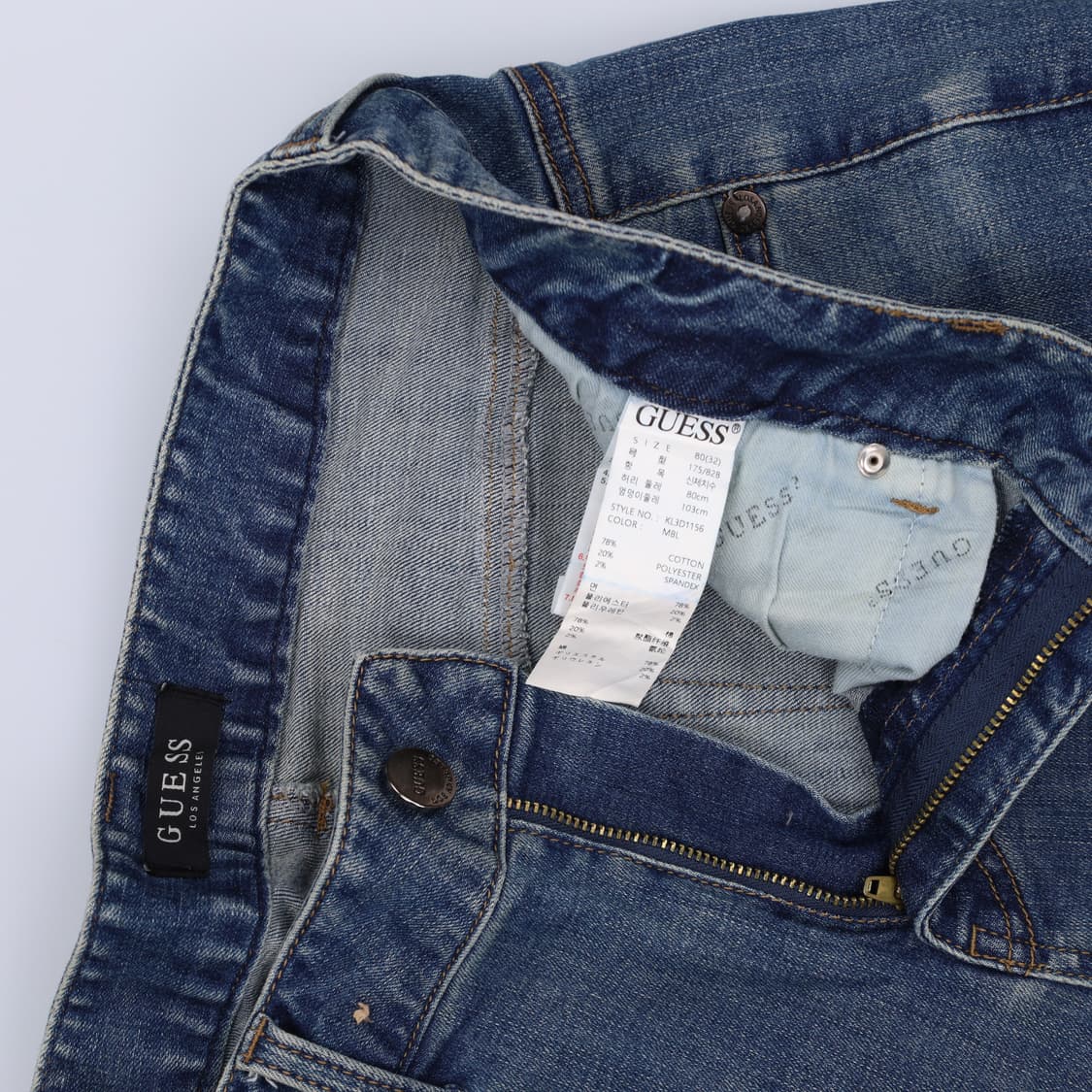 [80(32)] 게스 워싱 청바지 데님팬츠 1231H2 상품이미지6