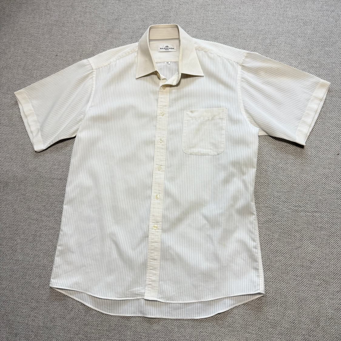90s 발렌시아가 스트라이프 반팔 셔츠 상품이미지1