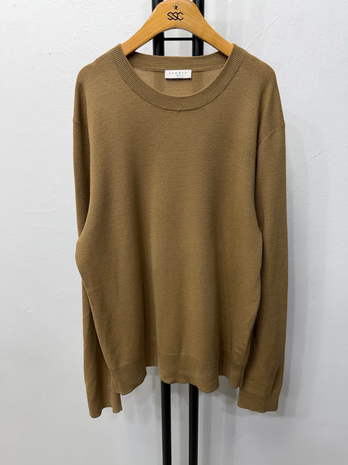 정품) 산드로옴므 브라운 니트 스웨터 XL 상품이미지1