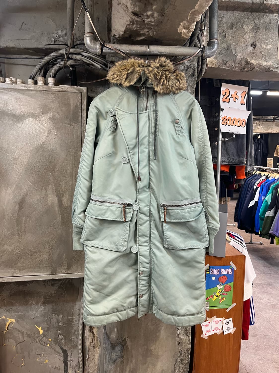 디젤 퍼 후드 자켓 S #csz2898 상품이미지1