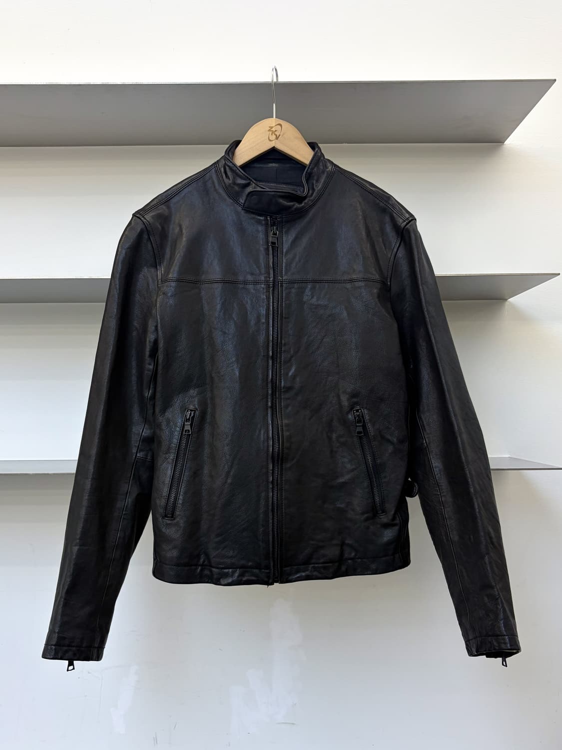 바나나리퍼블릭 카우 레더 바이커 자켓 상품이미지4