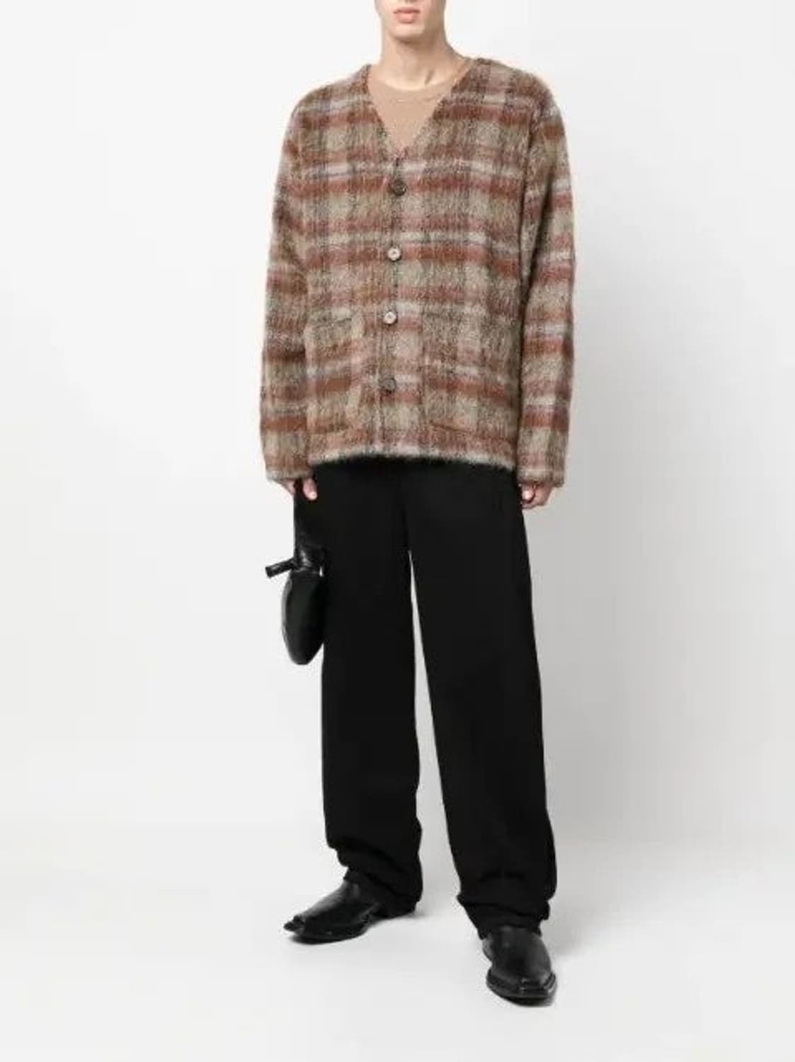 아워레가시 모헤어가디건 어멘트체크 46 상품이미지1