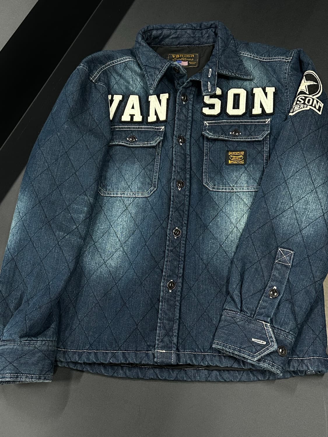 벤슨 플라잉스타 자수 데님 누빔 자켓 상품이미지4