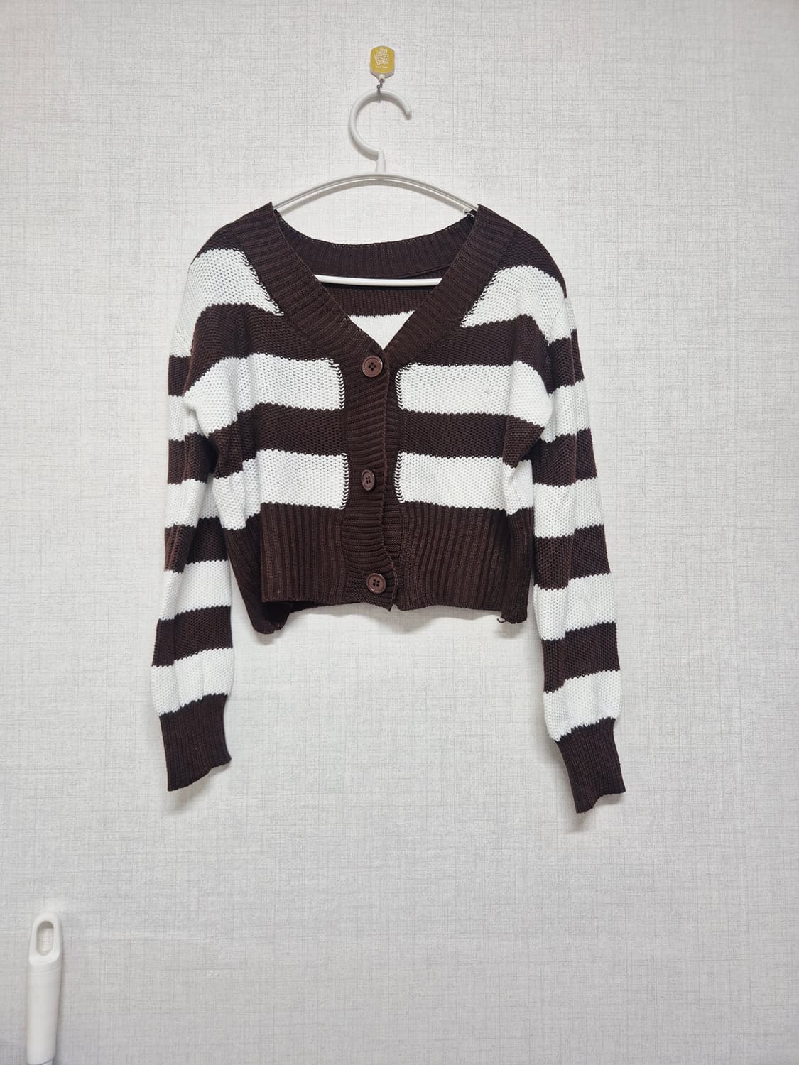 스트라이프 크롭 가디건 상품이미지1