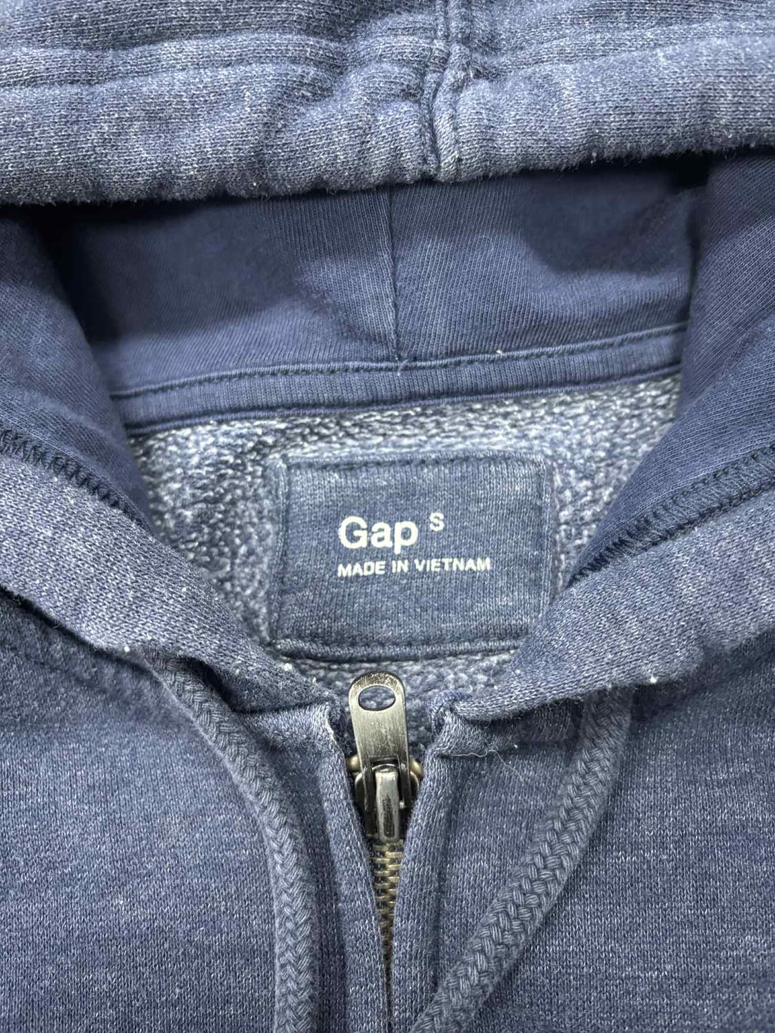 Gap 갭 네이비 빅로고 폭닥 스웻 후드집업 희귀져지(S) 상품이미지4