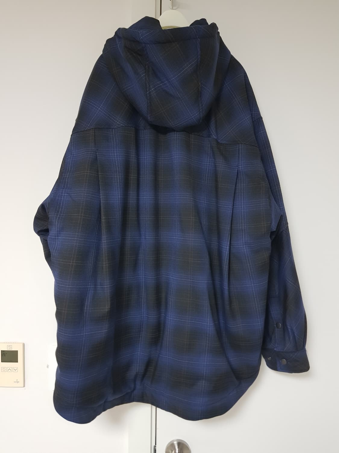 1) 알렌느 2웨이 후디드 셔츠 패디드 자켓 투웨이 패딩셔츠 네이비 상품이미지2