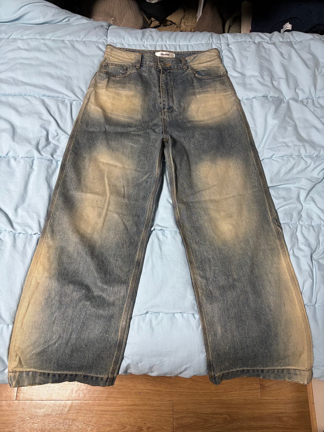 2) 알렌느 왁스 코팅 사이드진 데님 상품이미지2