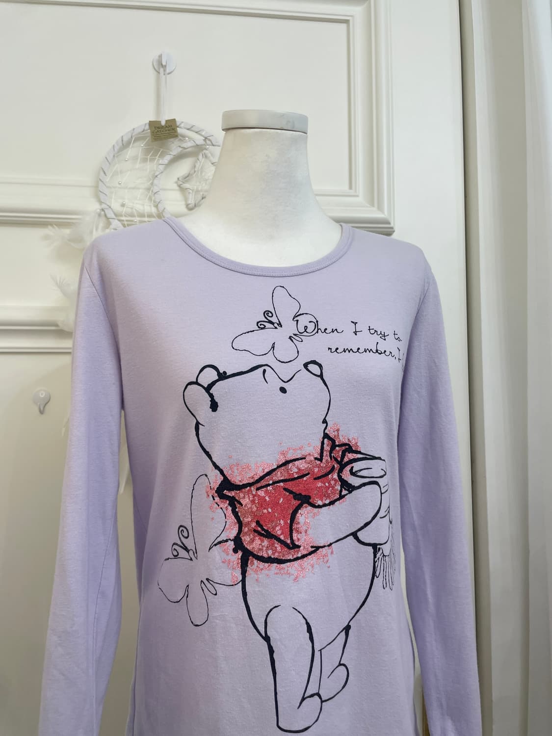 DISNEY pooh red glitter cute long sleeve 상품이미지5
