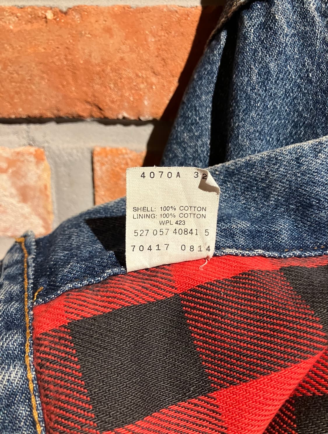 80s USA 빈티지 리바이스 버팔로 안감 3세대 데님 자켓 상품이미지10