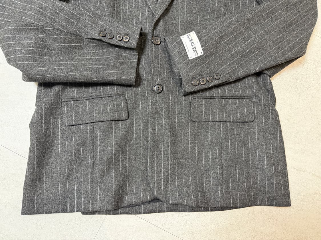 자라 아더에러 스트라이프 오버사이즈 블레이저 그레이 M 상품이미지3