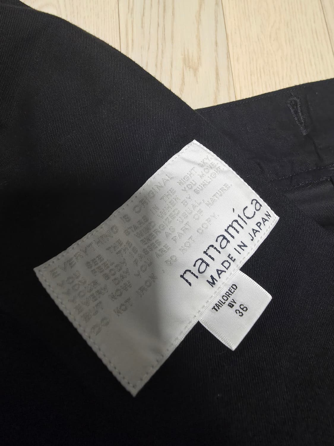 나나미카 와이드 치노 블랙 36사이즈 상품이미지2