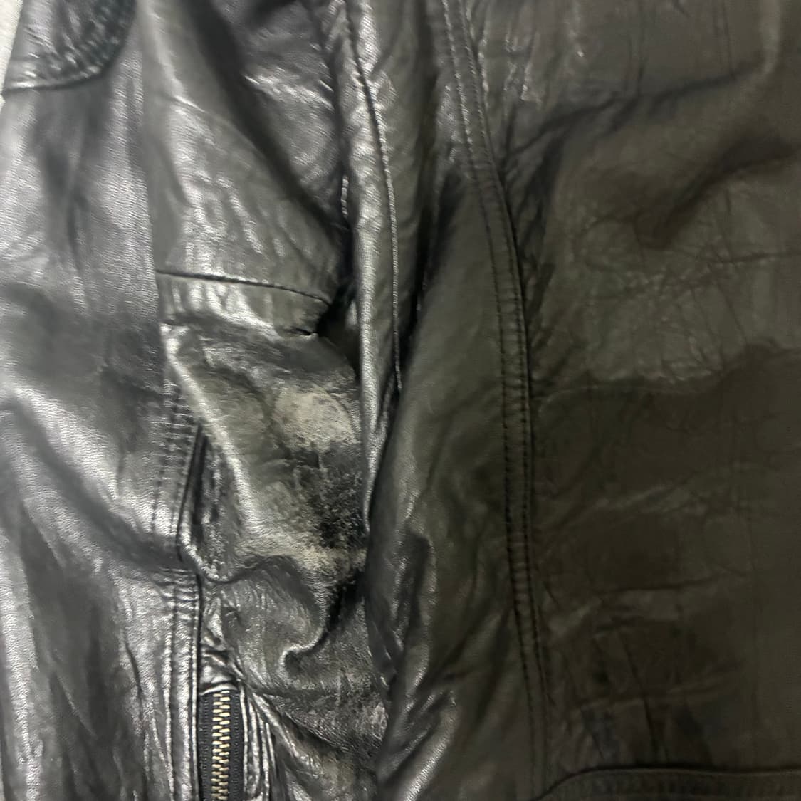 빈티지 블랙 양가죽 자켓 상품이미지6