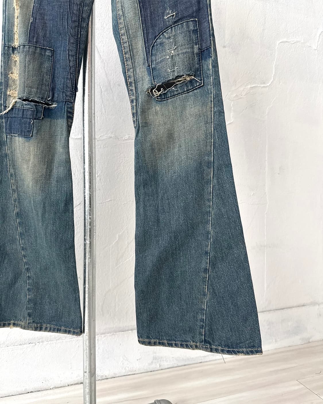 Joey Patchwork Bootcut Denim Pants 상품이미지3