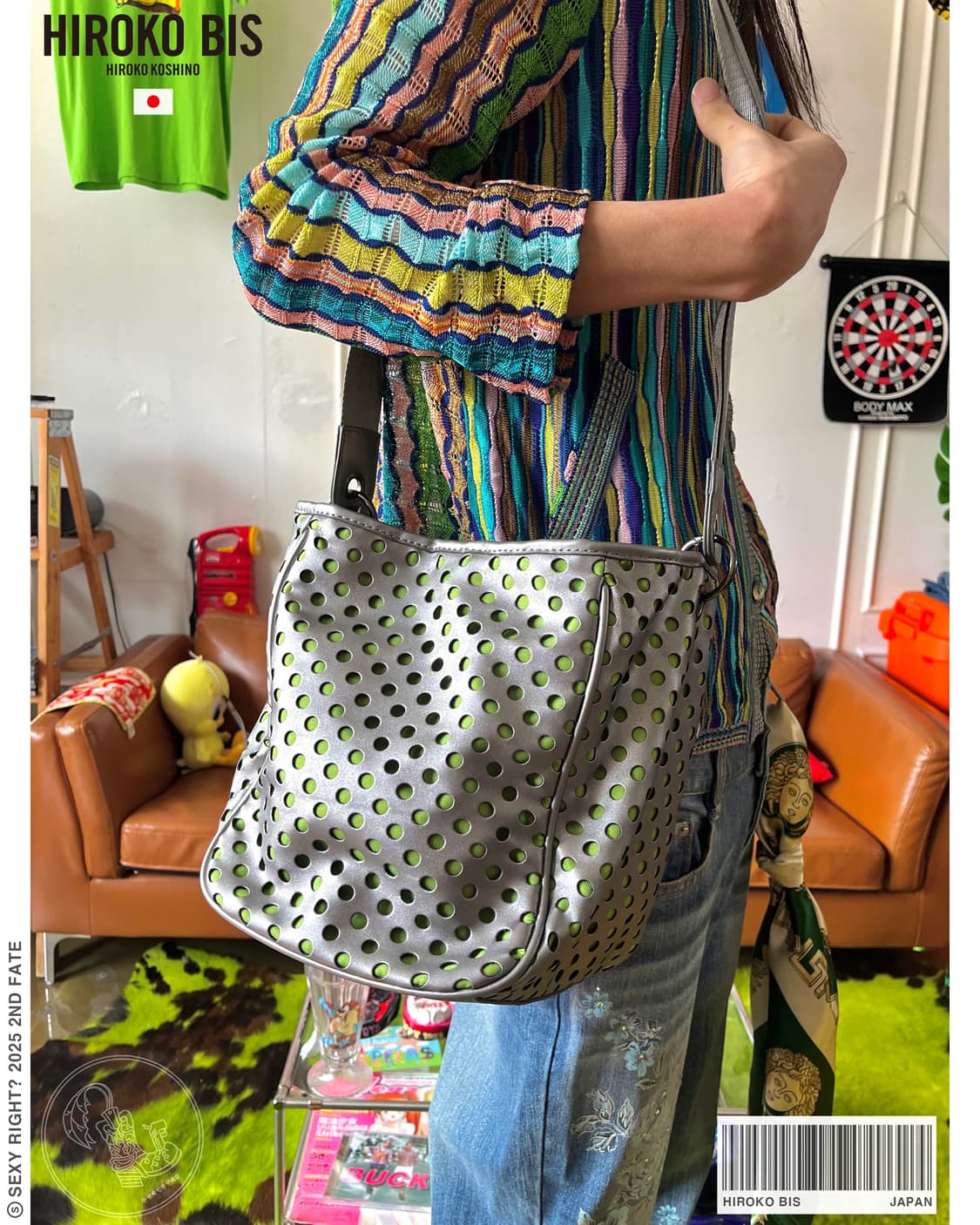 HIROKO BIS Punching 3D Dot Sliver Bag 상품이미지1
