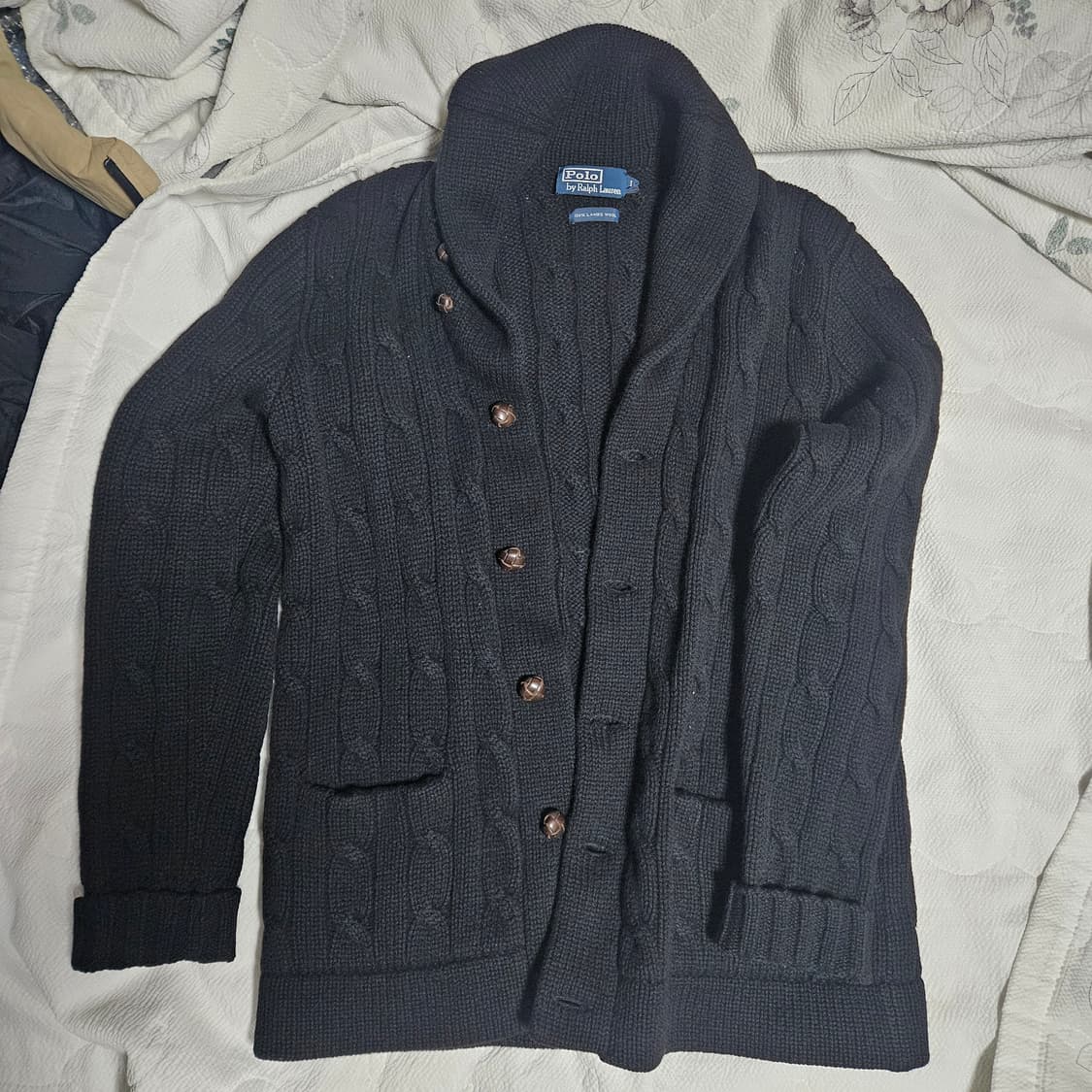 폴로랄프로렌 블랙 숄칼라 가디건 카디건 라지105 상품이미지1
