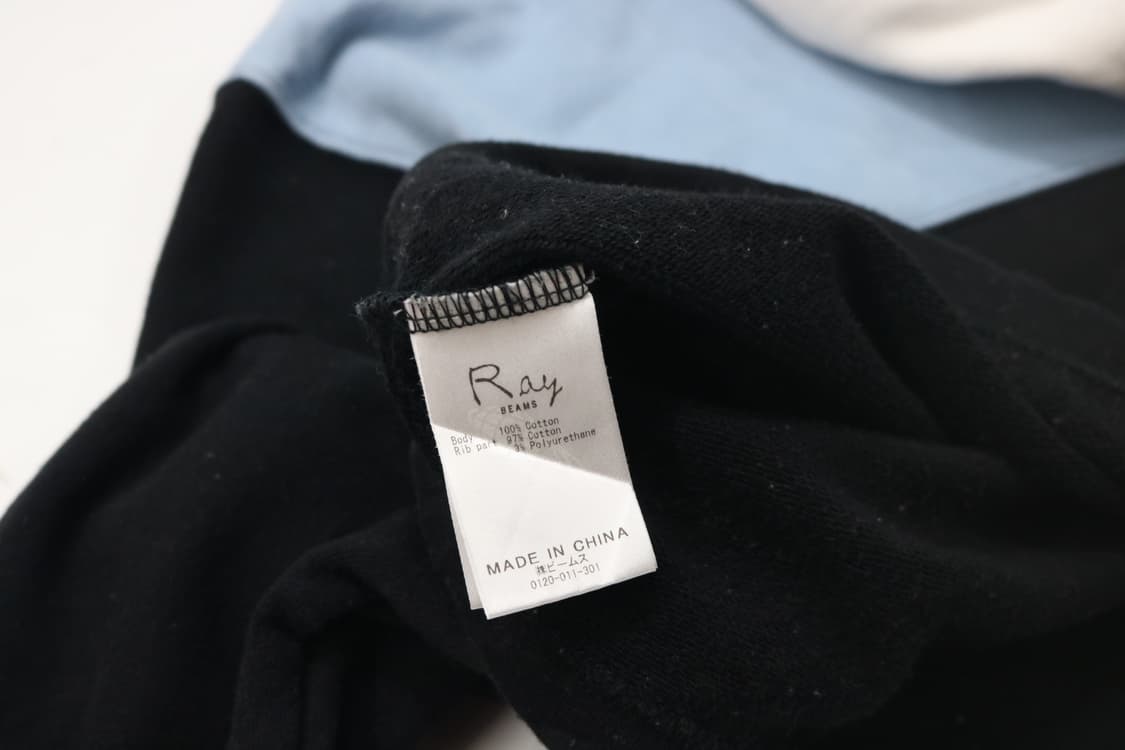 Ray BEAMS 레이빔즈 3컬러 배색 크롭 후드 티셔츠 상품이미지8