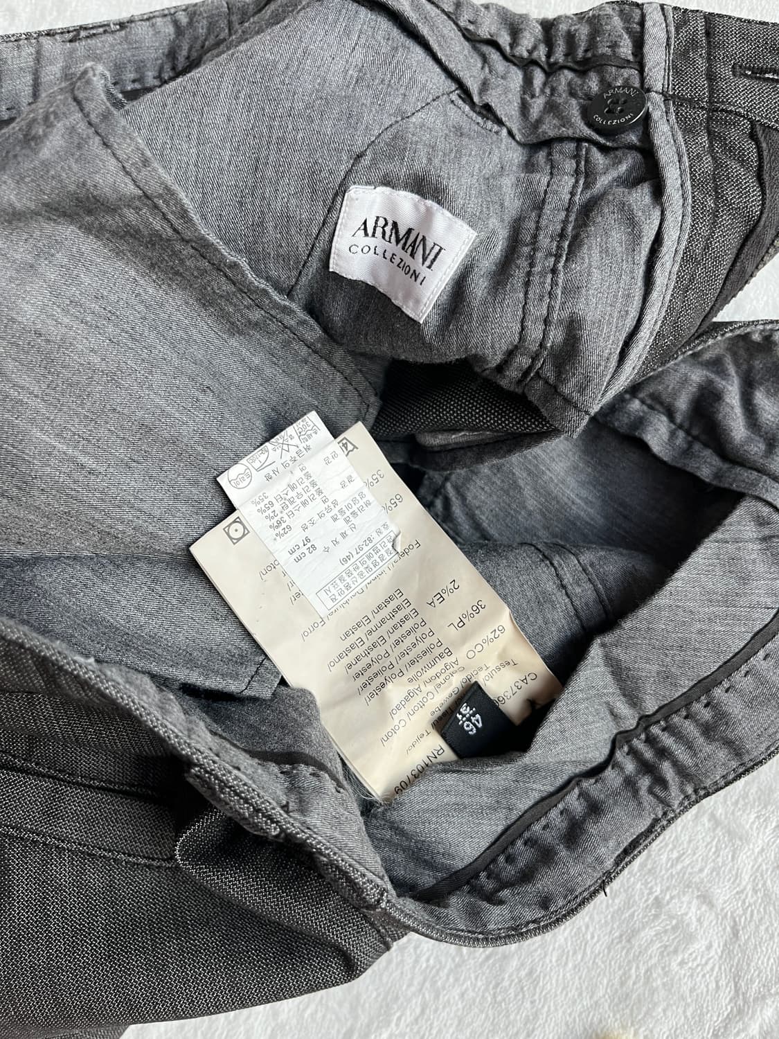 아르마니 꼴레지오니 슬랙스 그레이 남녀공용 상품이미지3