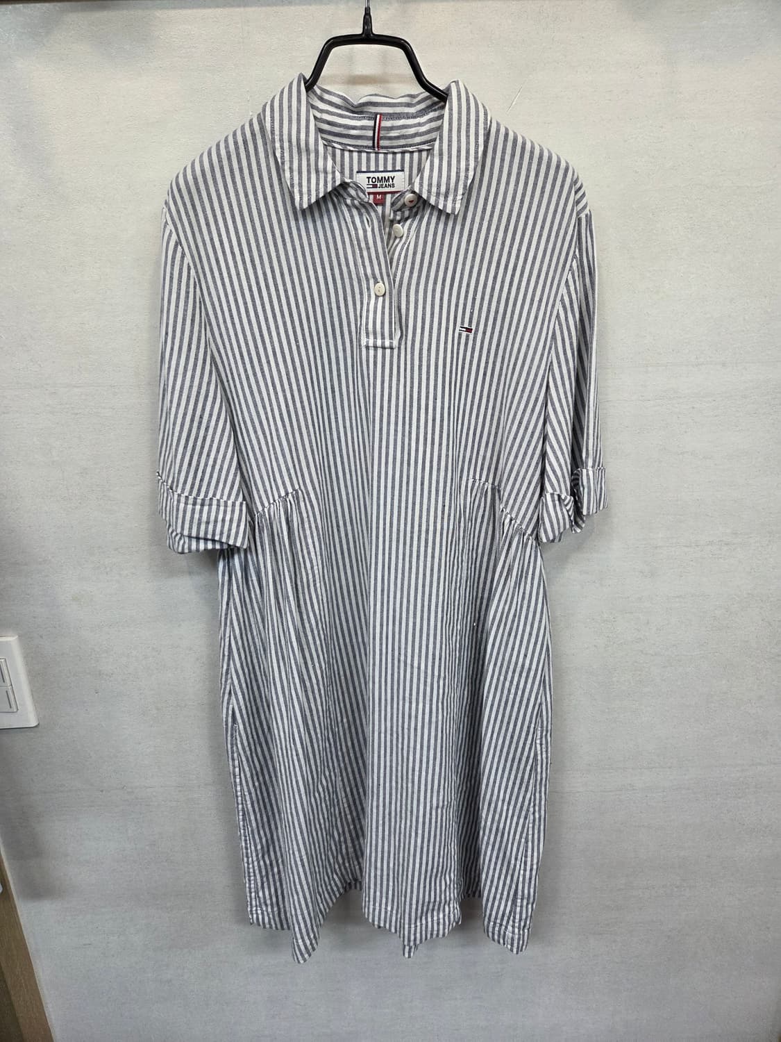 티미진스 스트라이프 린넨 카라 원피스 m 상품이미지1