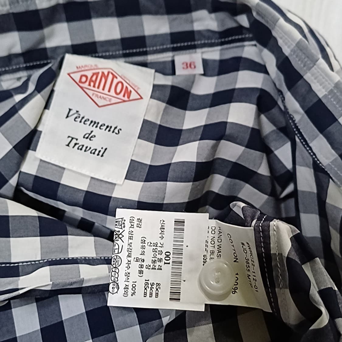 삼성물산 단톤 체크 셔츠 롱 반팔 원피스 오버루즈 거의새것 사랑봉봉 상품이미지4