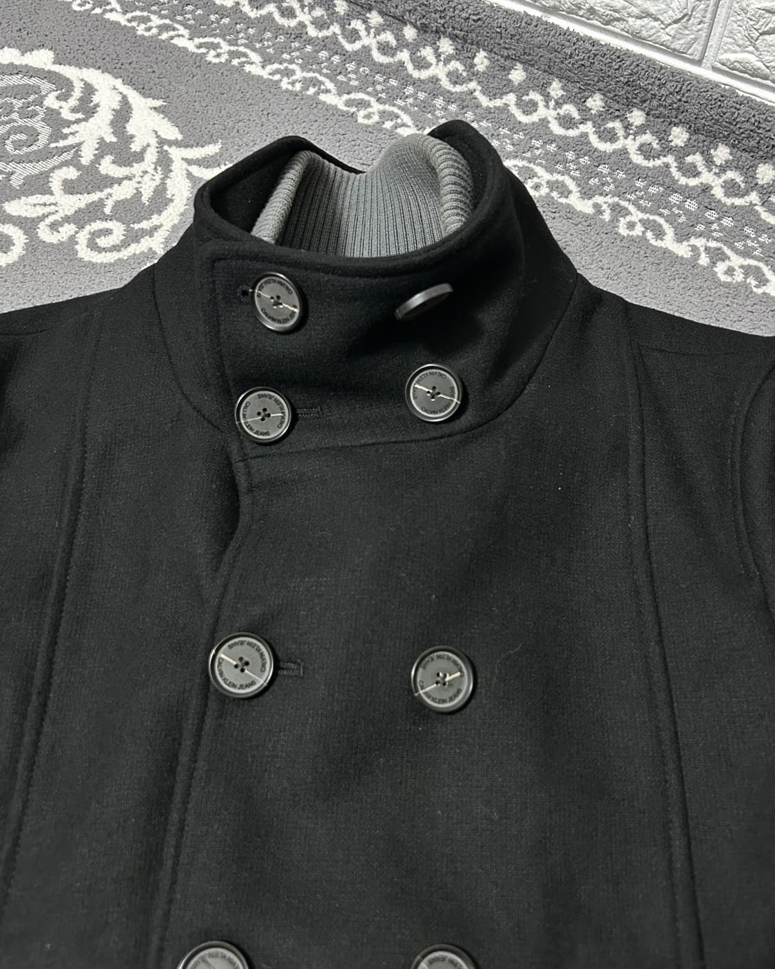 캘빈 클라인 더블 하이넥 울 블렌드 코트 상품이미지5