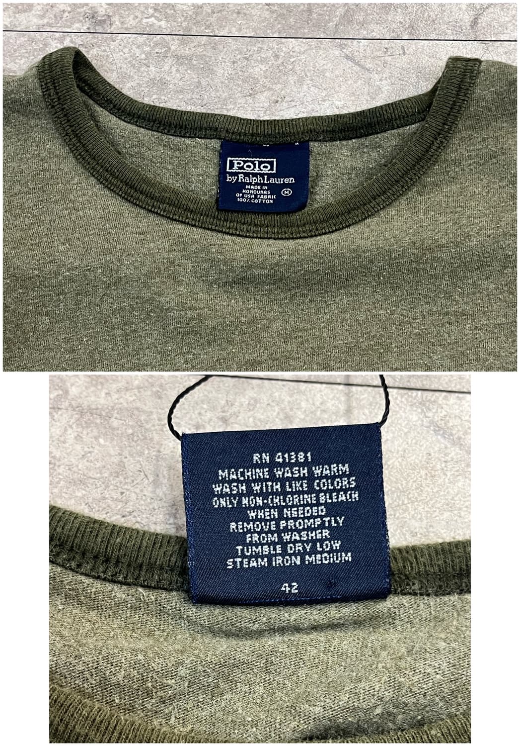 폴로 랄프로렌 라운드넥 반팔티 카키 M #csz3830 상품이미지3