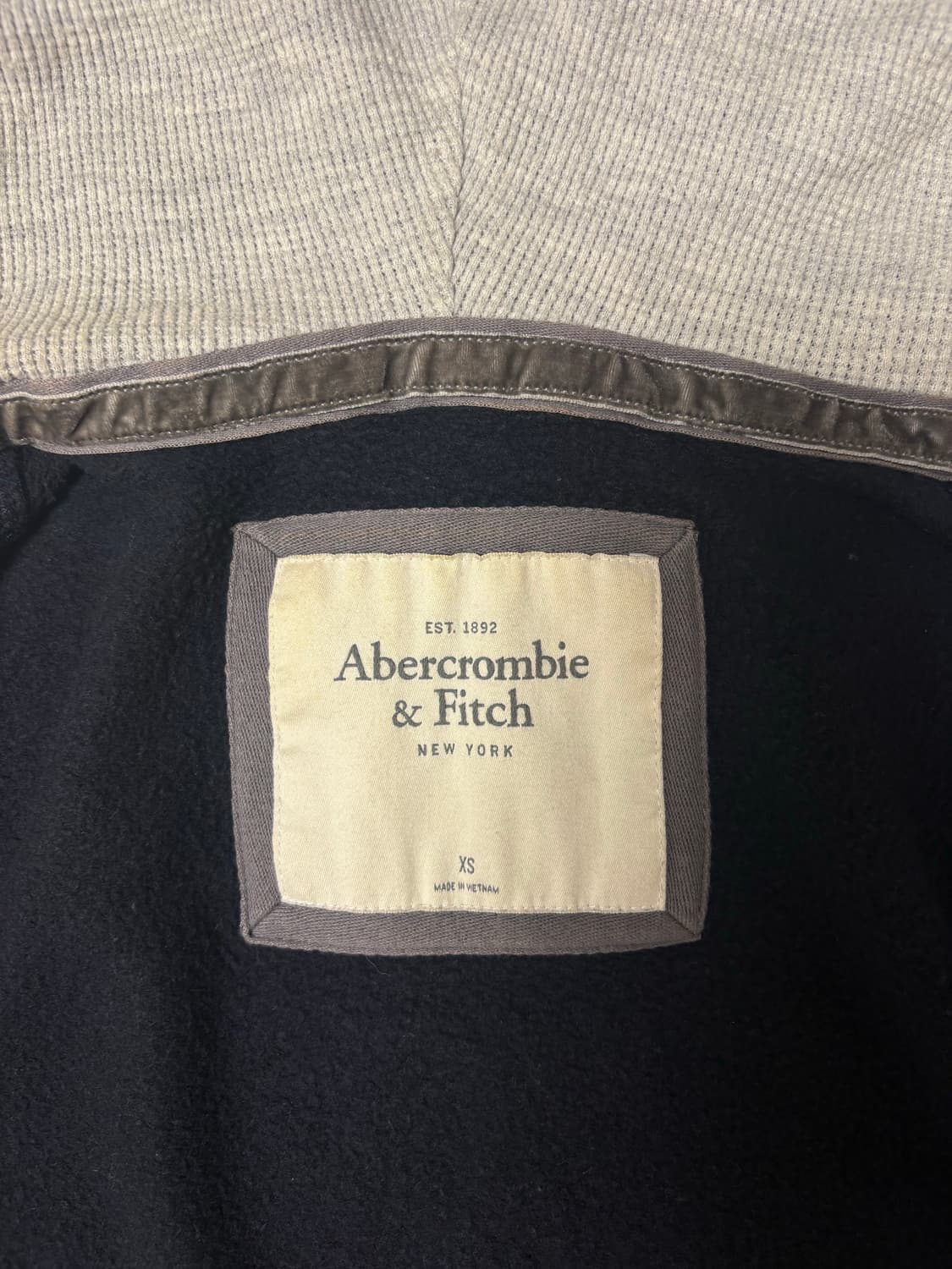 아베크롬비 후드집업 네이비 XS 딱붙핏 상품이미지4