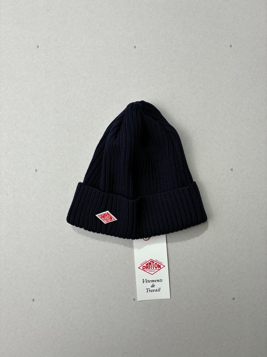 DANTON 단톤 울 립 니트 비니 네이비 상품이미지3