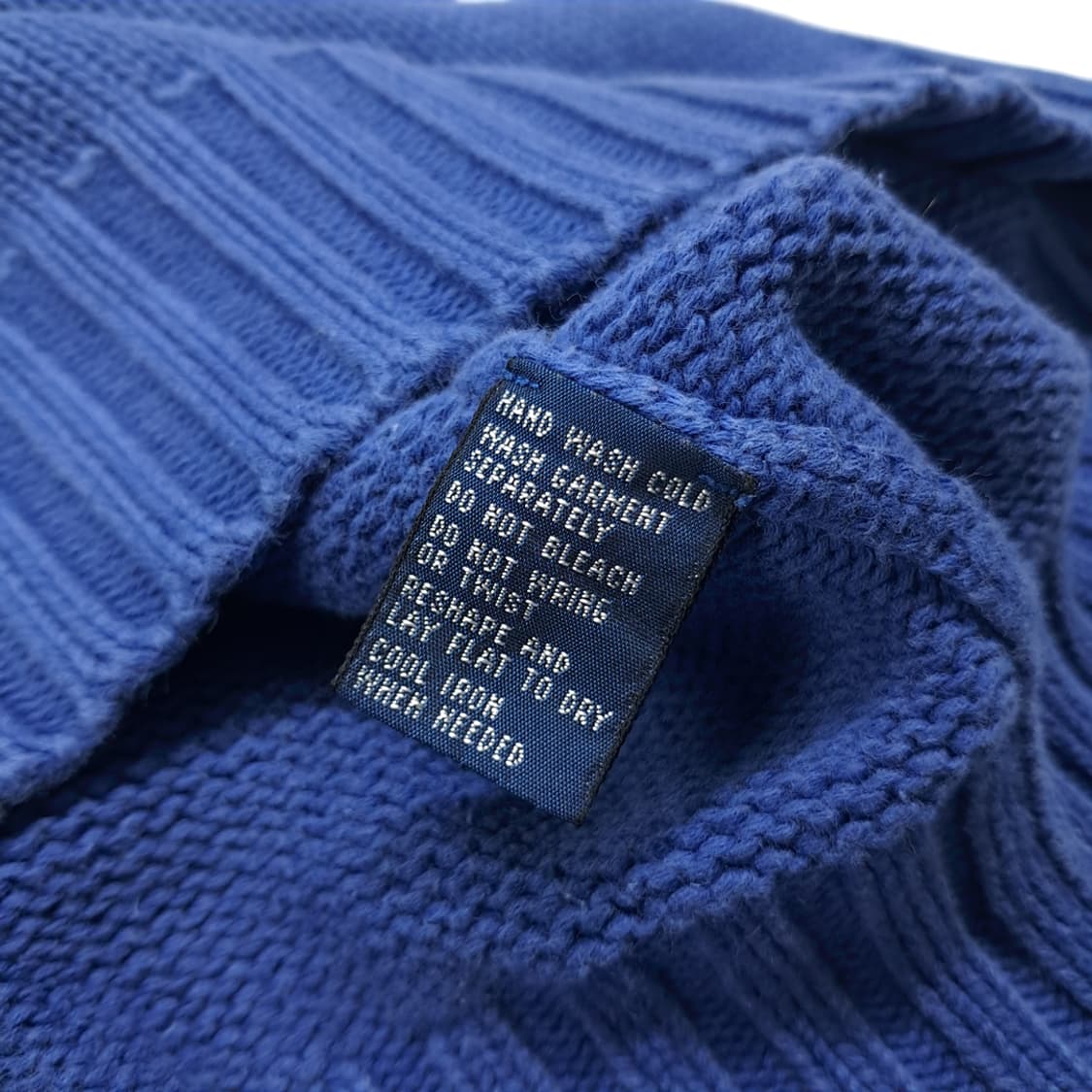 CL154 폴로 코튼 톤온톤포니 로열블루 니트 베스트 상품이미지5